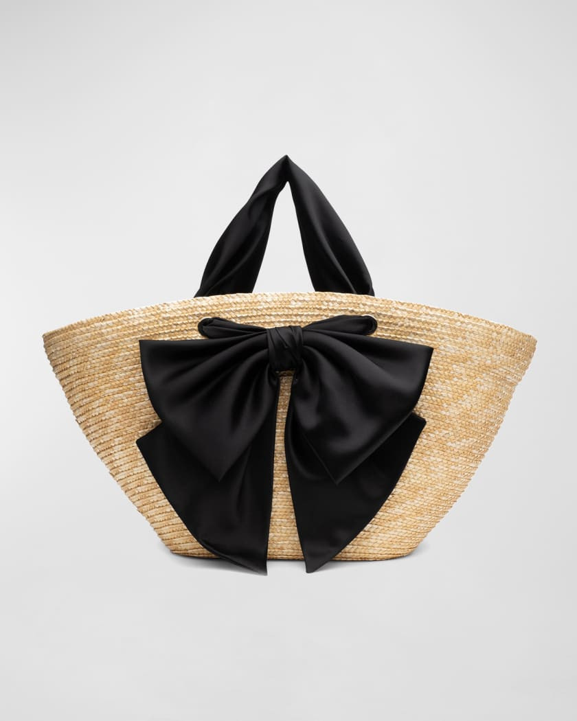 Straw Bow Tote Bag | Neiman Marcus