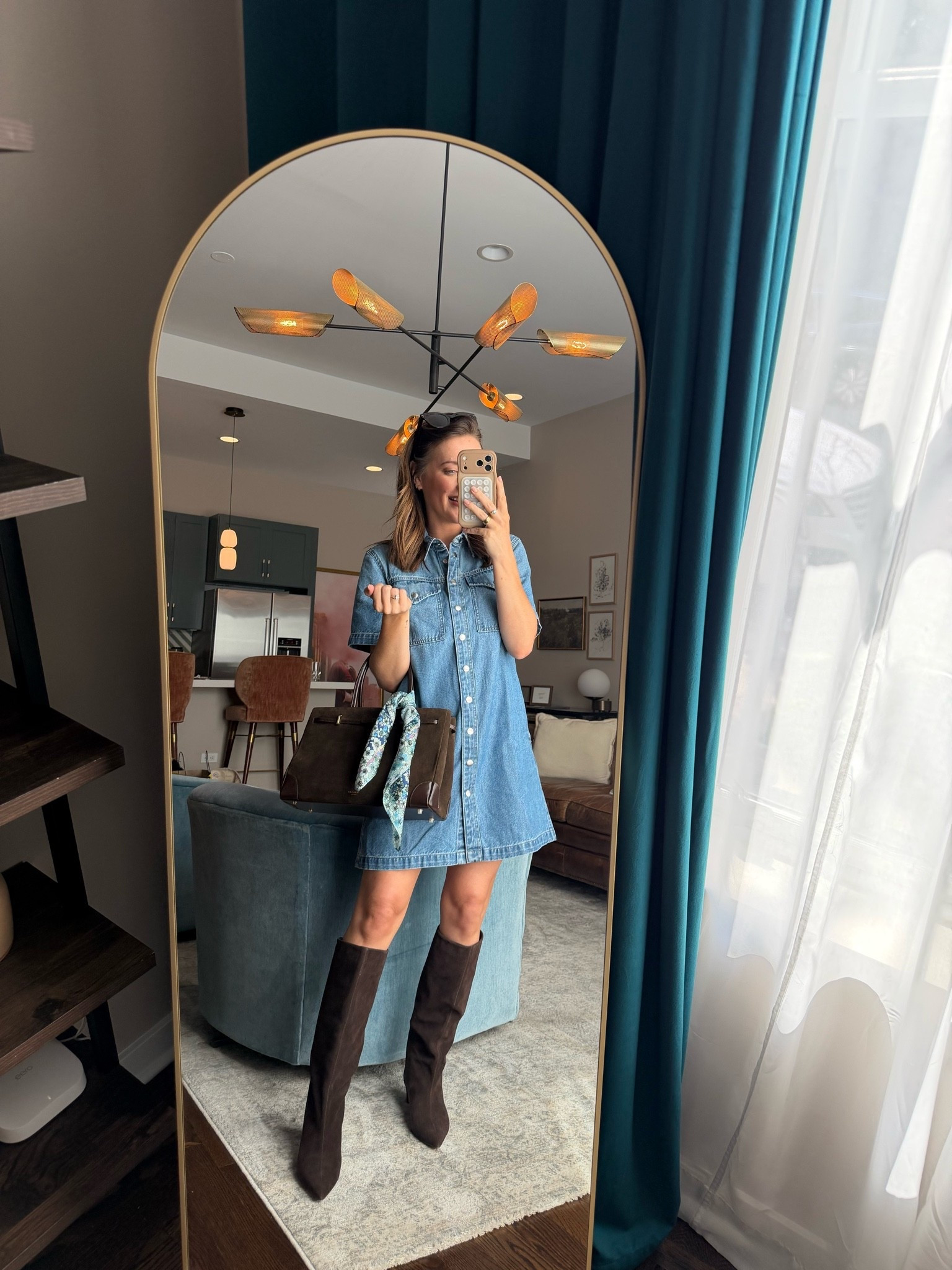 NSale Fall fit! Loving this denim dress and these Steve Madden boots are my fav from the sale!! TTS. Nordstrom anniversary sale 2026

#LTKSaleAlert