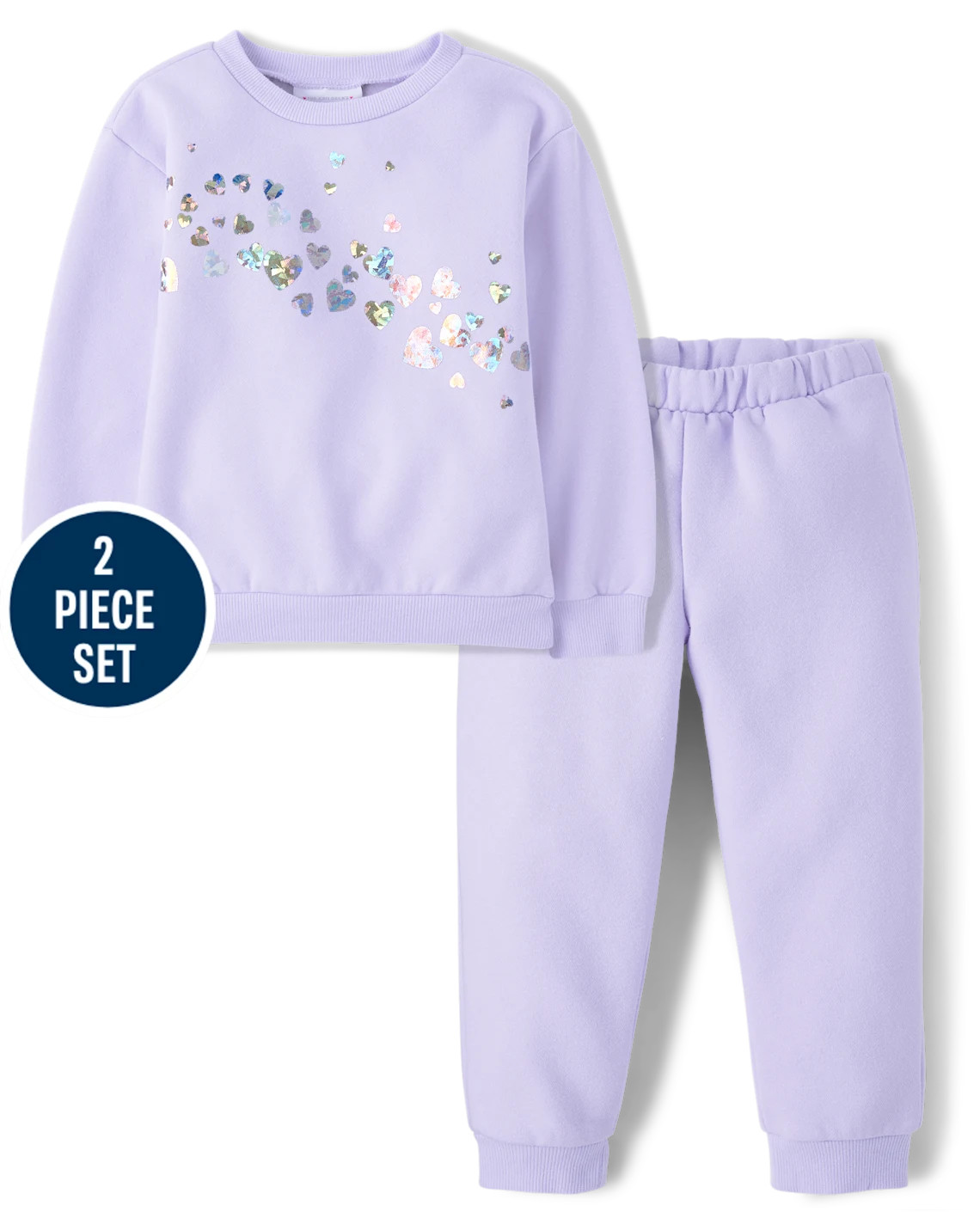 Toddler Girls Embellished Premium Fleece 2-Piece Outfit Set - purple | The Children's Place
