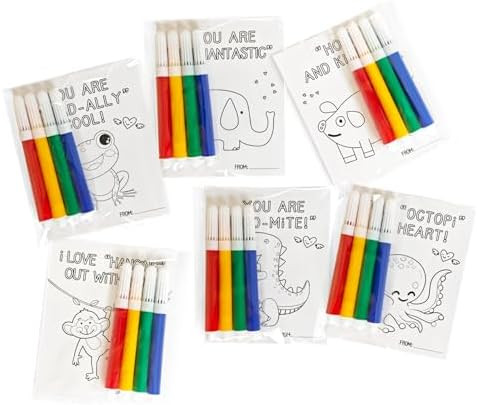 24PCS Valentines Day Gifts Card for Kids,Sweet Craft Doodle Party School Classroom Exchange Game ... | Amazon (US)