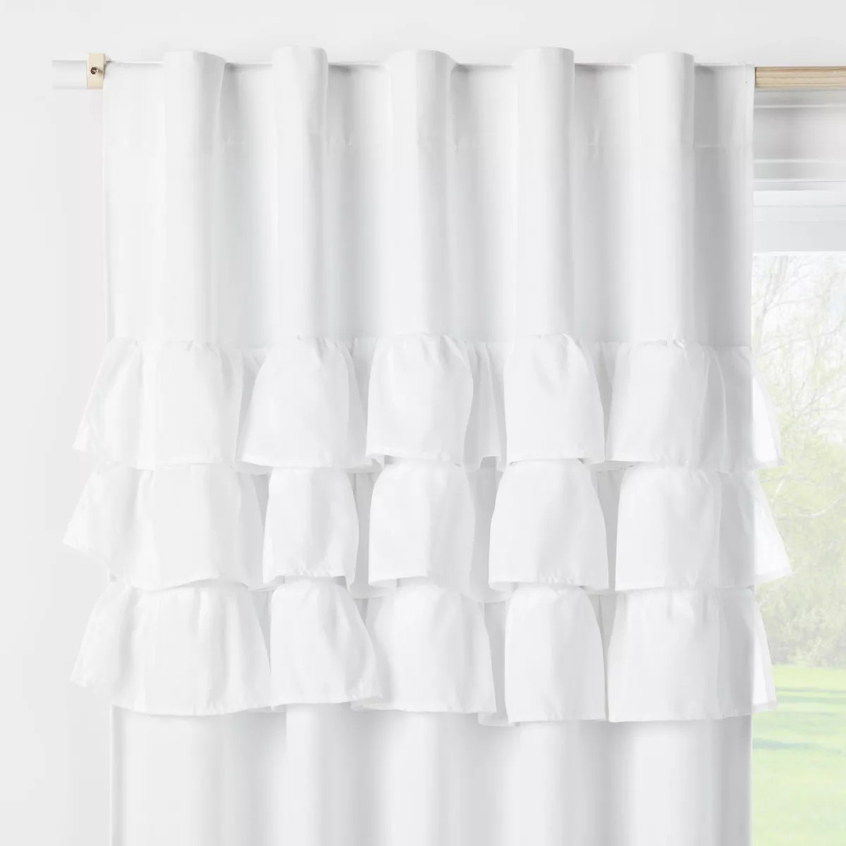 Ruffle Blackout Kids' Curtain Panel - Pillowfort™ | Target