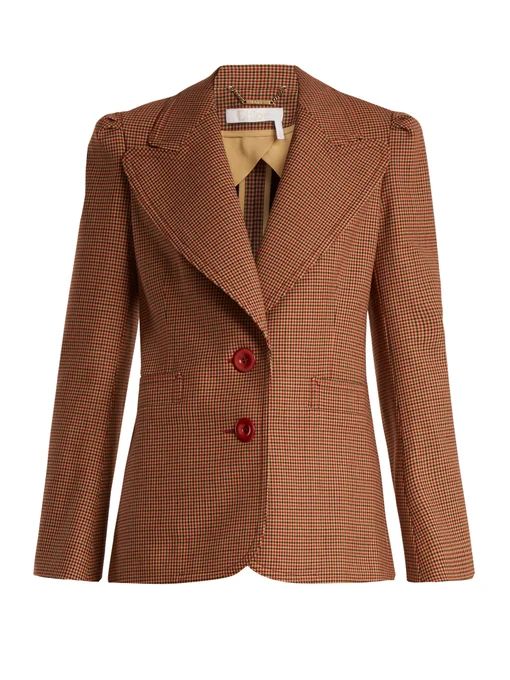 Micro-checked single-breasted jacket | Chloé | Matches (APAC)