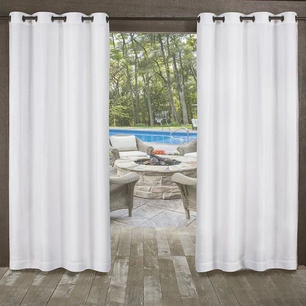 Exclusive Home Curtains 2 Pack Miami Textured Indoor/Outdoor Grommet Top Curtain Panels | Walmart (US)