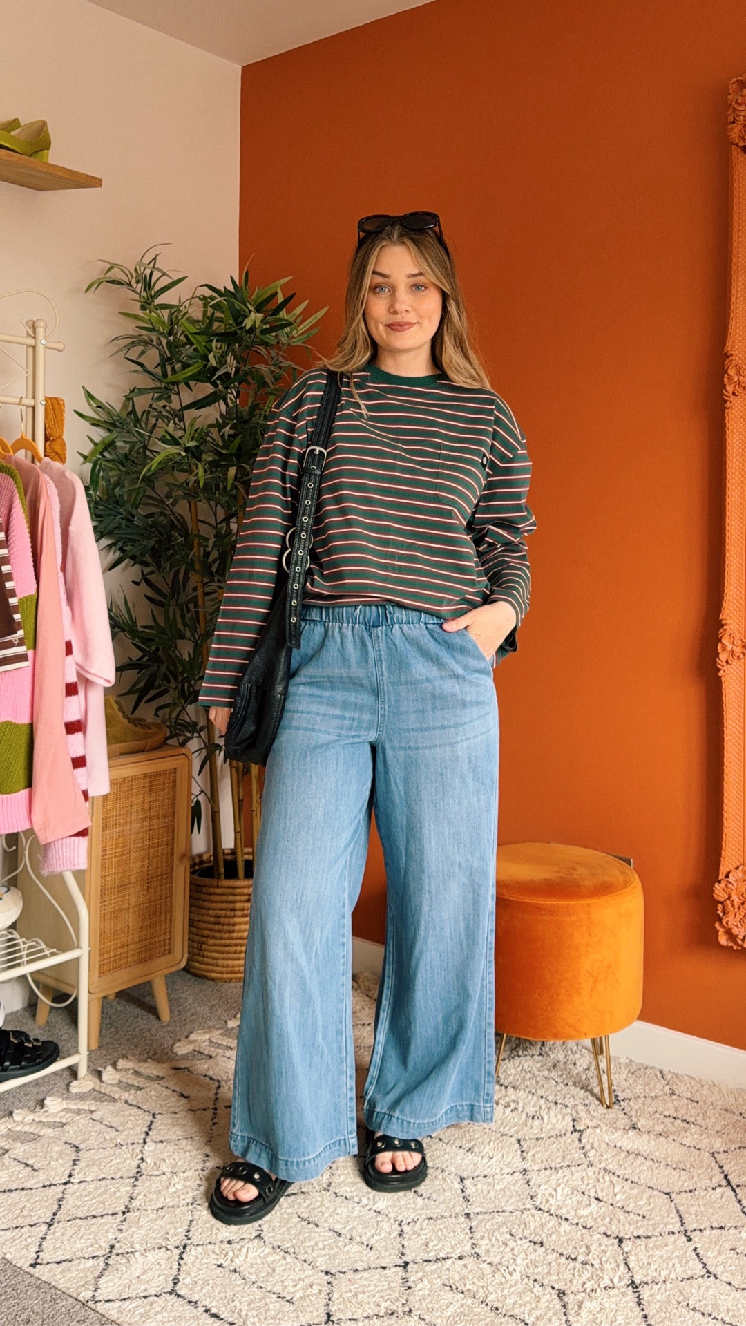 I’m wearing..

Top - L
Jeans - 12, 29 leg

I’m a uk 10/12 and 5’6” ish

#LTKstyletip #LTKspring #LTKuk