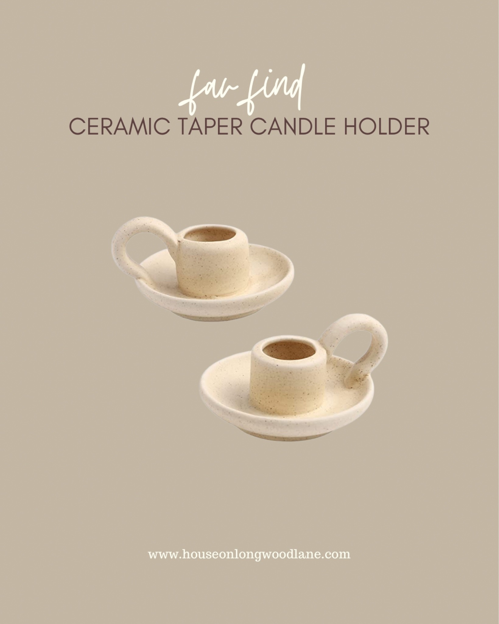Super excited about his Fav Find! These Ceramic Taper Candle Holder w/ handles are a cute touch to any space and they are only $25! 

#LTKSeasonal #LTKhome #LTKunder50