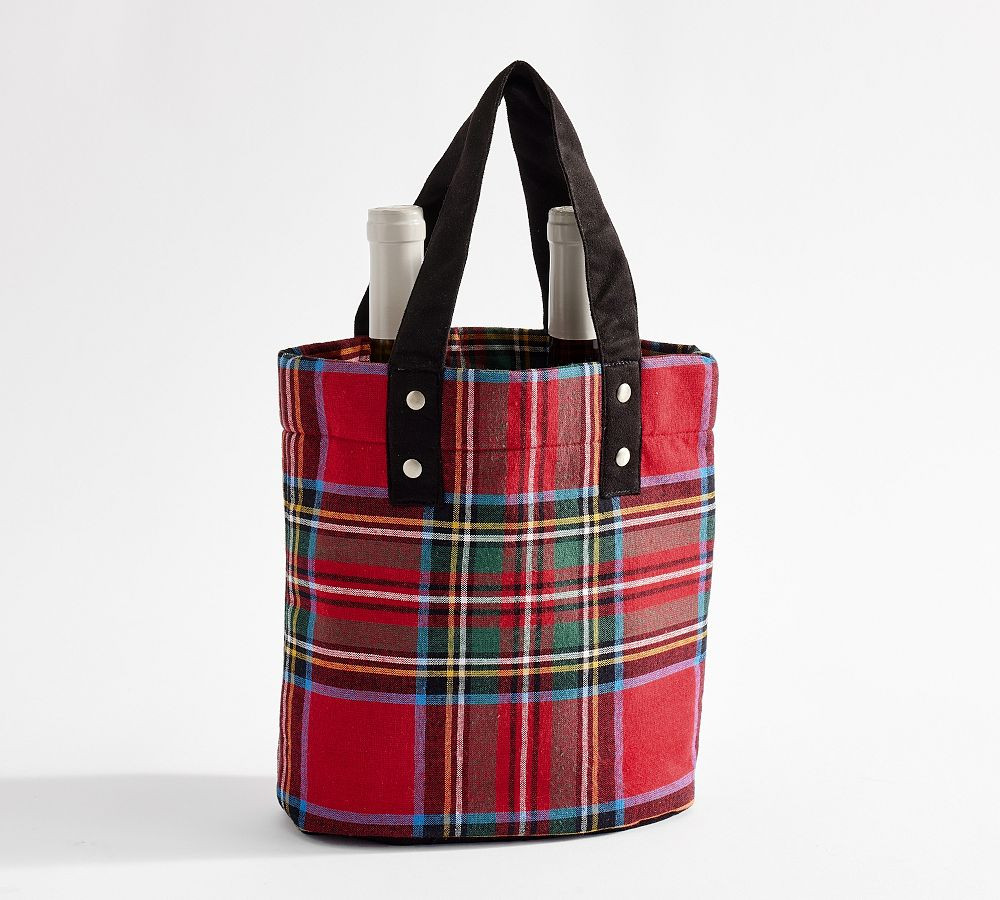 Stewart Plaid Double Wine Bag | Pottery Barn (US)