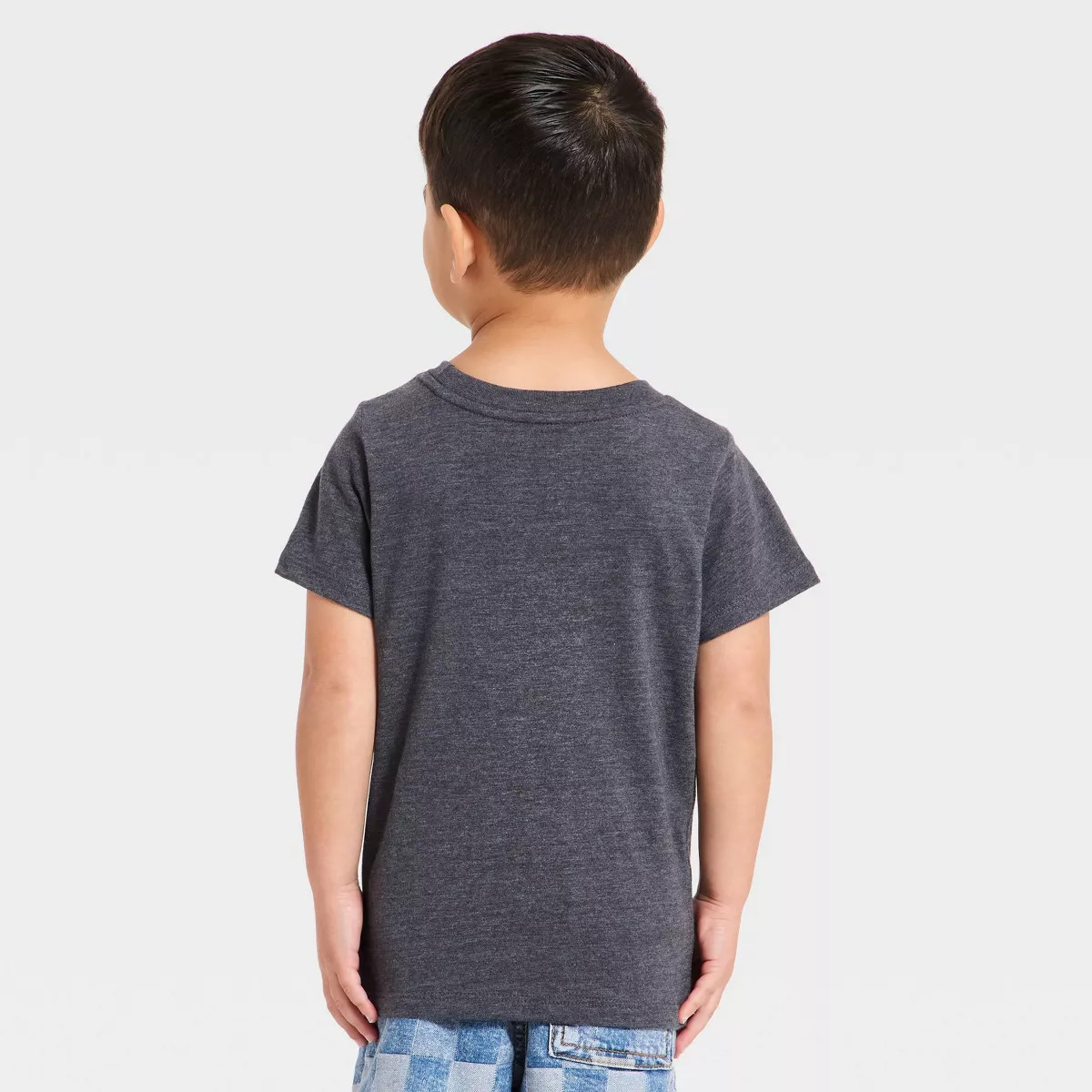 Toddler Boys' Short Sleeve Solid T-Shirt - Cat & Jack™ Charcoal Gray 3T | Target