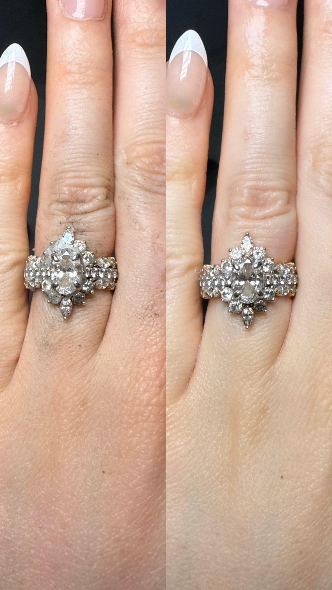 I still can't get over this jewelry cleaner! All I did was wash my hands LOL 

Where has this been all our lives? Jewelry cleaning is no longer a chore. Just wash your hands and go! 

Covered my ring with dirt from our yard and deodorant and lotion. 10 seconds of handwashing and look how amazing it looks?! 

White elephant gift. Favorites party. Stocking stuffer. Gifts for her. Engagement gift. Bridal gift. Gift for the bride. Bridal shower gift. Engagement party gift. Christmas gift for her. Gift guide. 

#LTKWedding #LTKHoliday #LTKGiftGuide