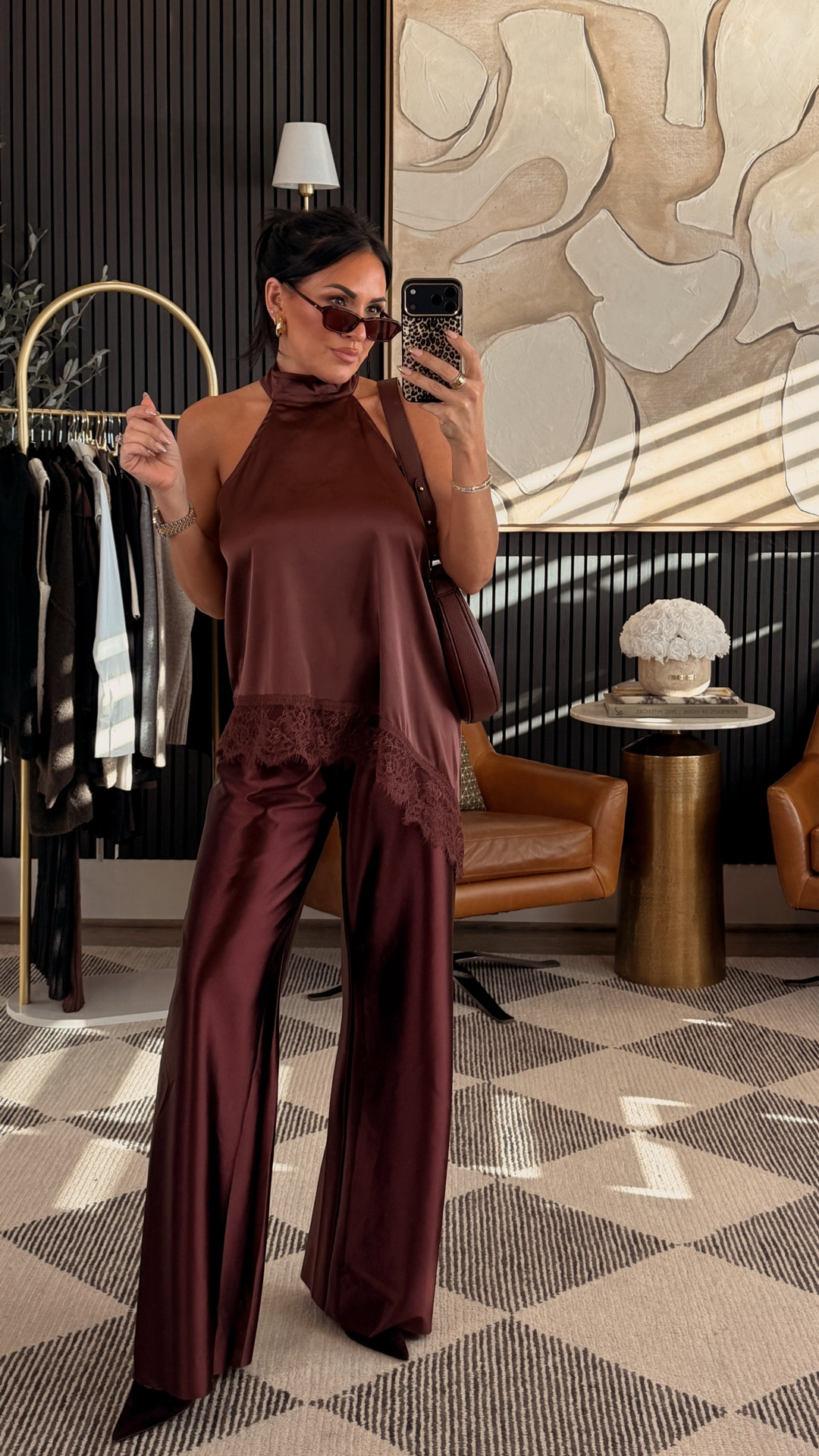 Burgundy said I’m the moment 🍷🤎

This rich, monochromatic set is giving elevated, flattering, and effortlessly chic — the kind of outfit that does all the talking for you. From date night to Galentine’s to a dressy dinner out, this one just works.

The tone-on-tone details make it feel so luxe, and the flowy fit moves beautifully (aka comfy but looks expensive 💅🏼).

If you’re ready to switch things up from your usual black, consider this your sign 😘

5’2” • 130 lbs • 25” waist • 34DD
Wearing XS in the pants & small in the top

So tell me… dinner reservations or drinks first? 👀

#AmazonFashion #affiliate #PetiteFashion #Over40Style #ValentinesOutfit #WomensFashion