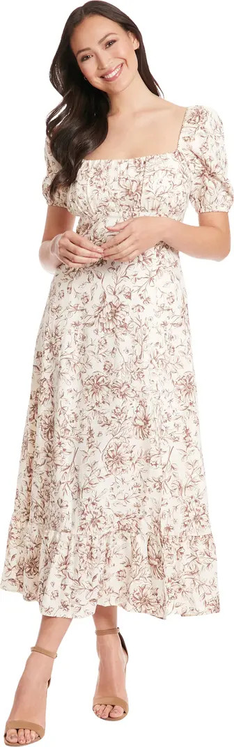 Puff Sleeve Midi Dress | Nordstrom Rack