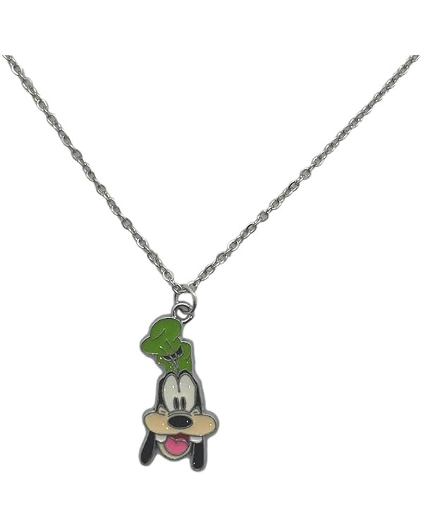 Goofy Classic Cartoon Silly Dog Character Face Charm Pendant Necklace | Amazon (US)