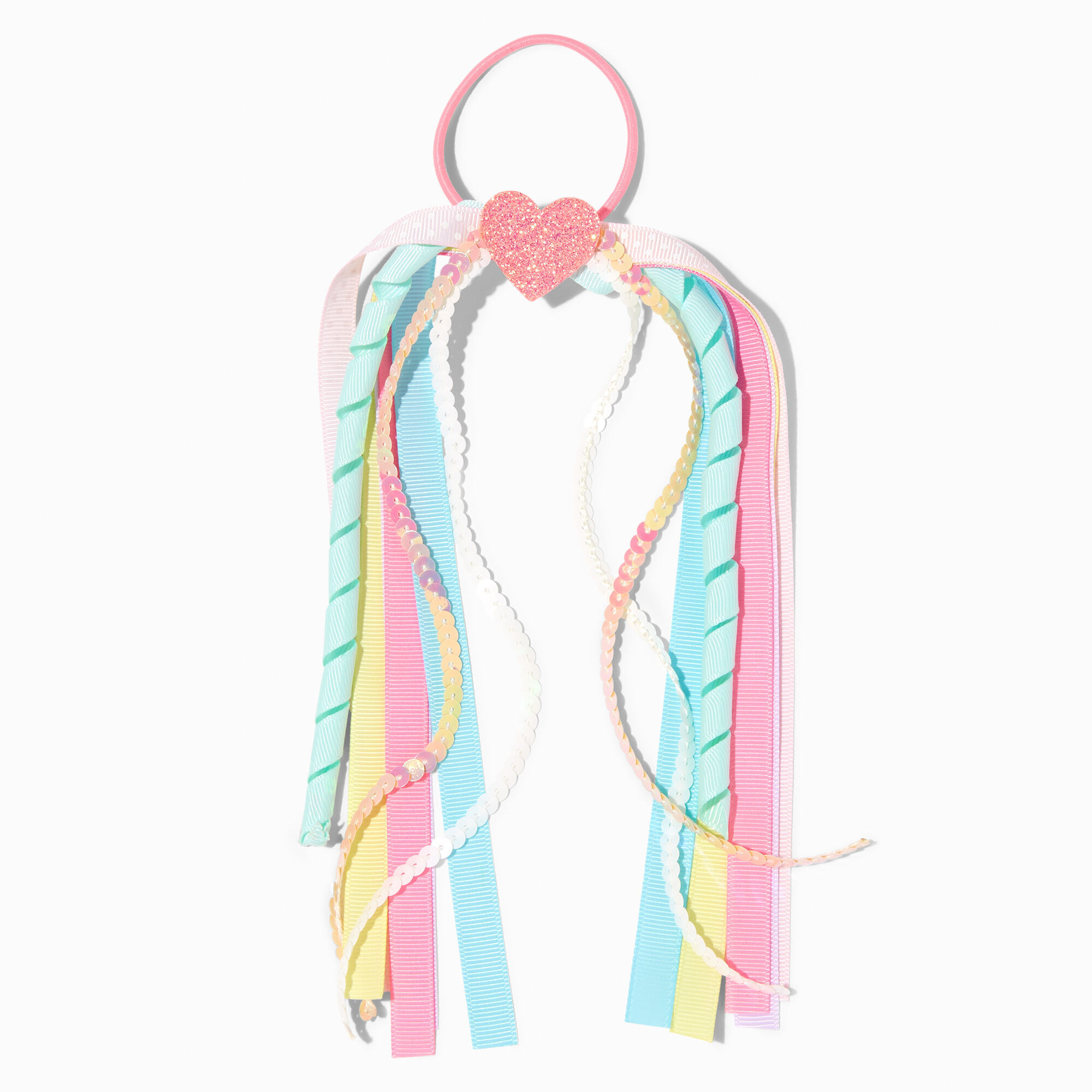 Valentine's Day Pastel Streamer Hair Tie | Claire's (US)