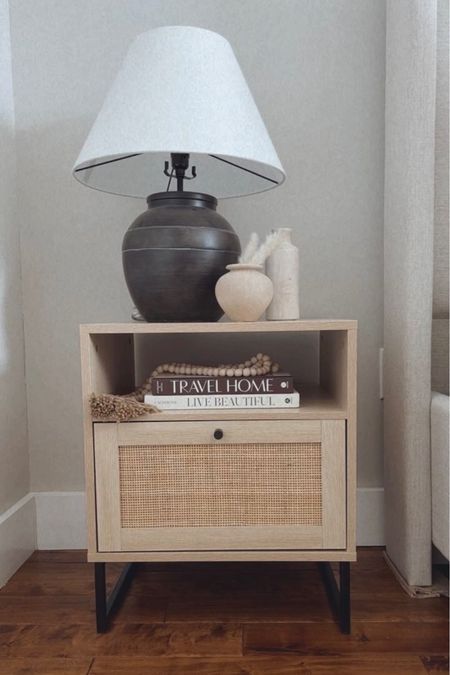 The BEST affordable nightstand or end table! I love these so much and they’re under $200! Bedroom decor, bedroom inspo, nightstand styling 

#LTKhome #LTKFind
