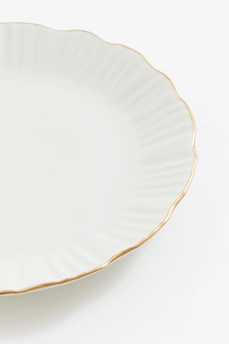 Porcelain Plate - White - Home All | H&M US | H&M (US + CA)