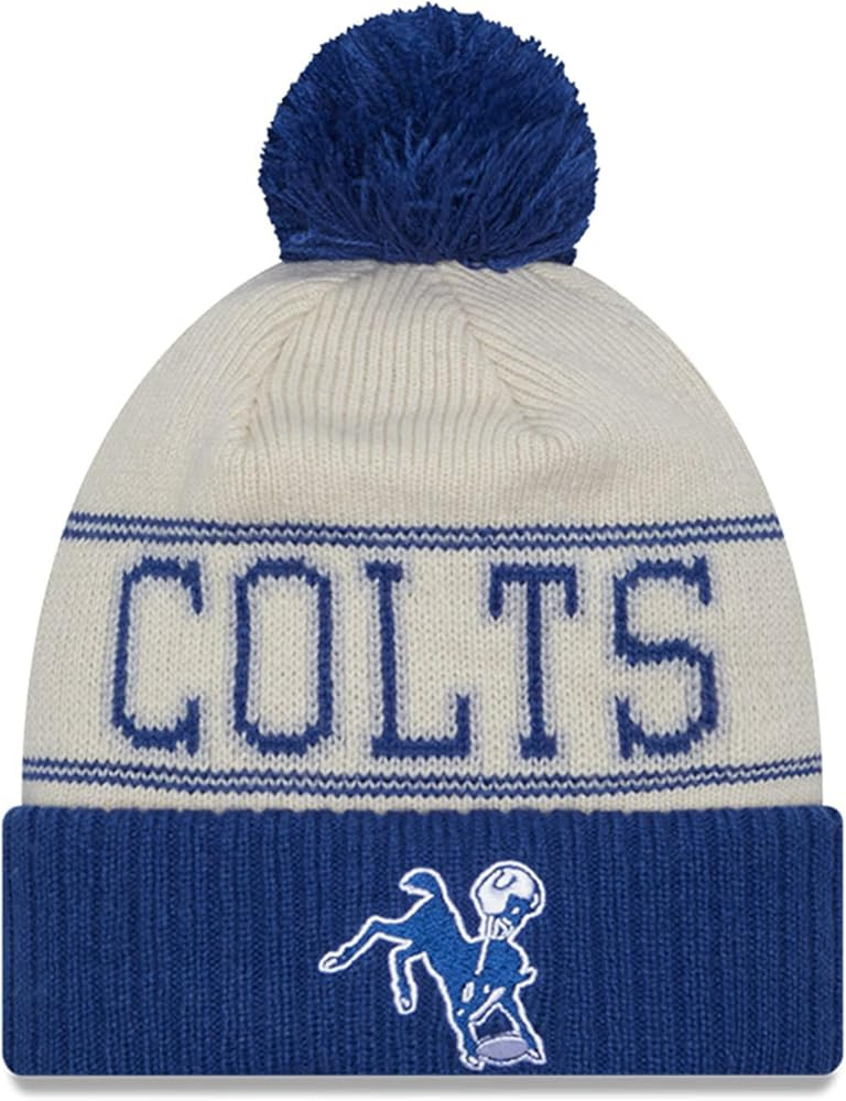 New Era Unisex-Adult NFL Official Team Color Primary Logo Cold Weather Legacy Historic Pom Knit B... | Amazon (US)