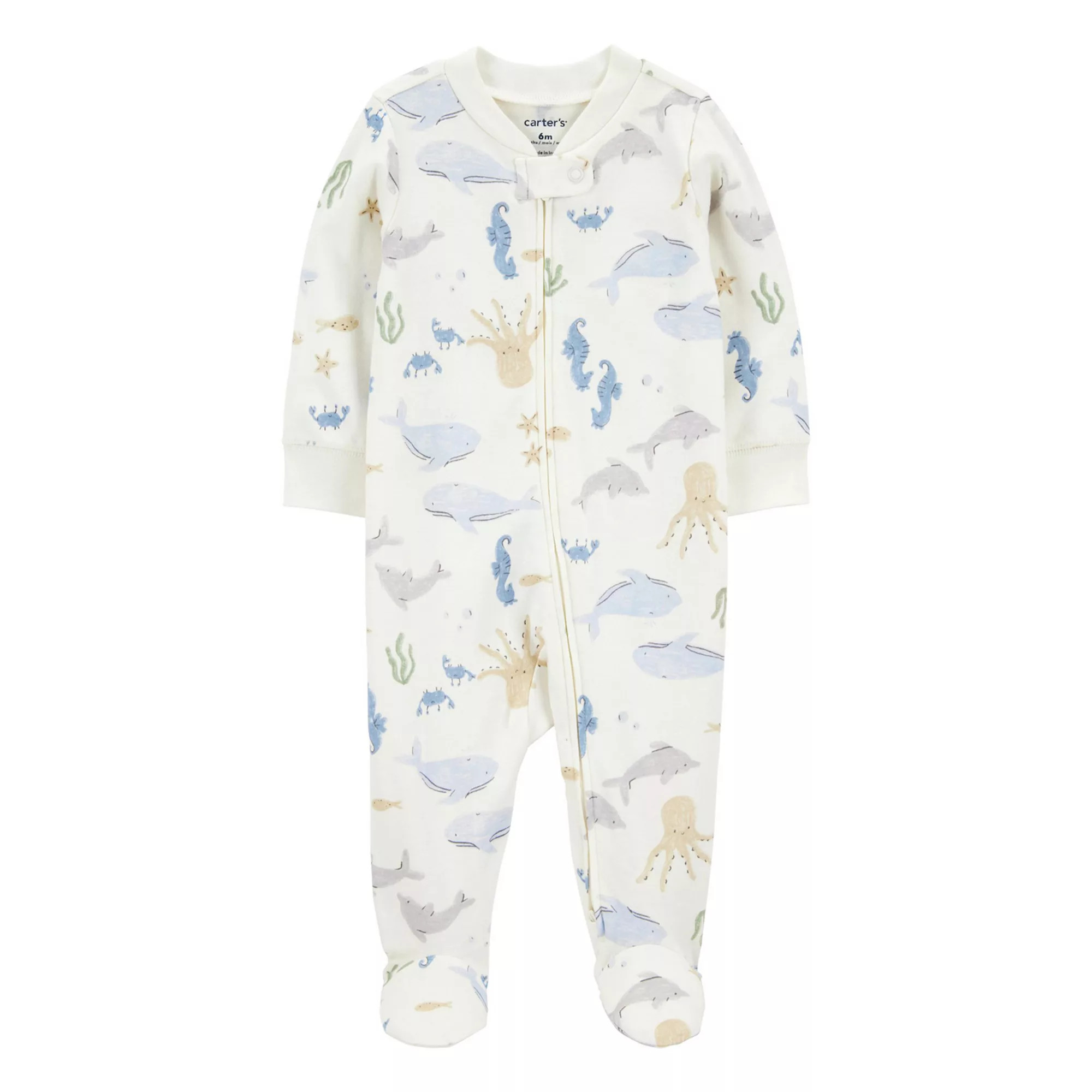 Baby Boy Carter's Aquatic Animals 2-Way Zip Cotton Sleep & Play | Kohl's