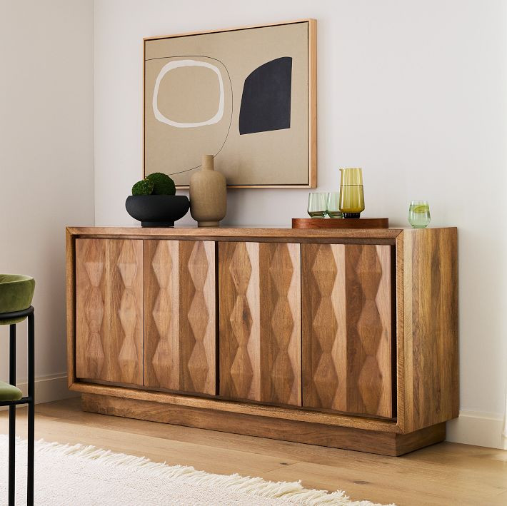 Carved Pattern Solid Wood Buffet (72") | West Elm (US)