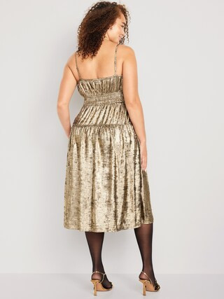 Waist-Defined Cami Midi Dress for Women | Old Navy (US)