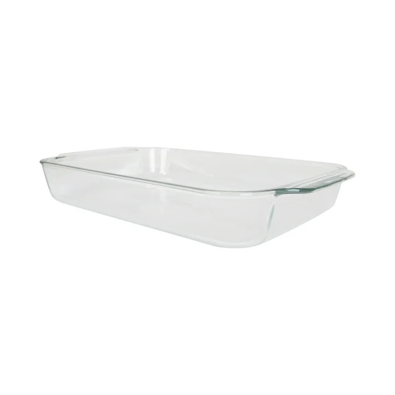 Pyrex (1) 233 3qt Clear Glass Rectangle Baking Dish and (1) 233-PC Red Plastic Lid | Walmart (US)