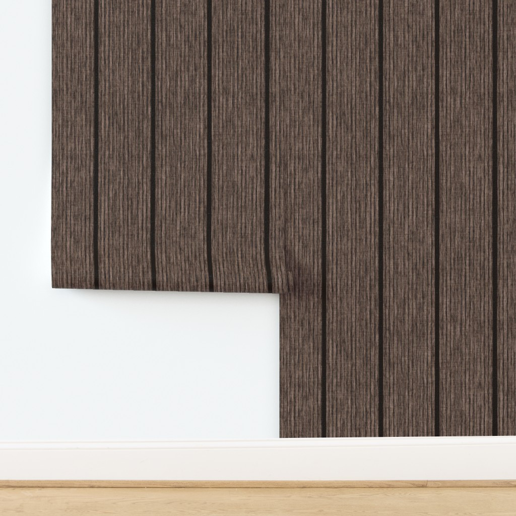 Hand-Drawn Wood Grain Textured Vertical Striped Plank - Dark Brown Wallpaper | Spoonflower | Spoonflower