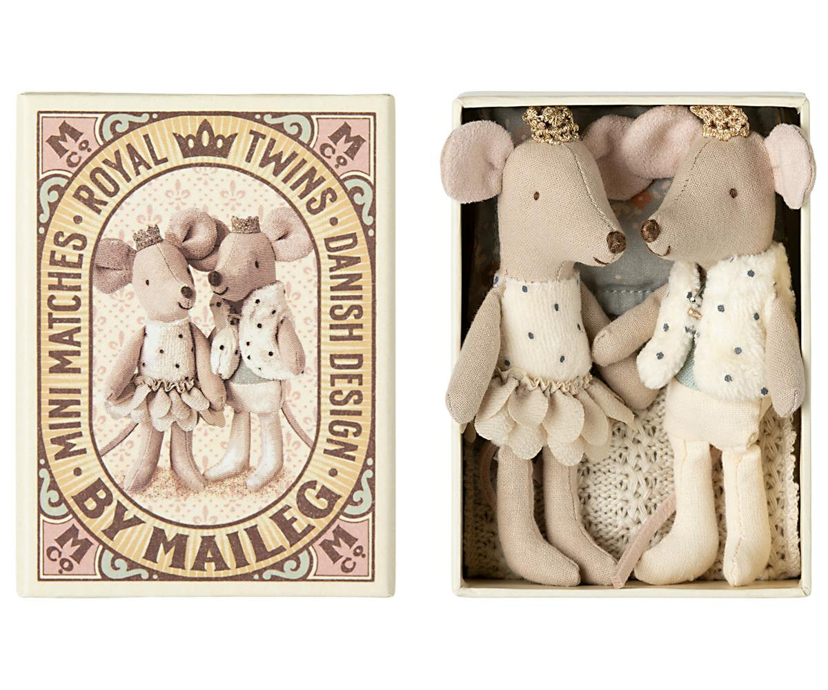 Royal twin mice, Little sister and brother in matchbox | Maisonette