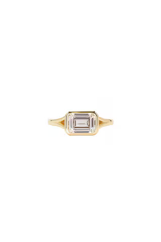 SHASHI Emerald Cut Bezel Ring in Gold from Revolve.com | Revolve Clothing (Global)