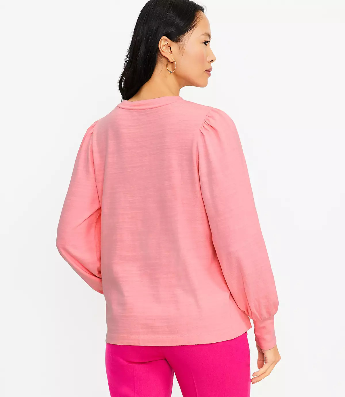 Heart Puff Sleeve Sweatshirt | LOFT