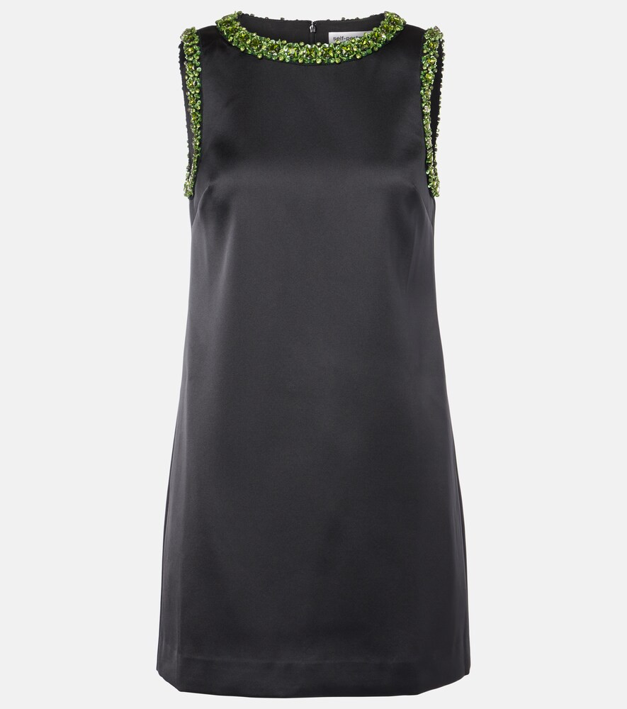 Self-Portrait Embellished satin minidress | Mytheresa (US/CA)
