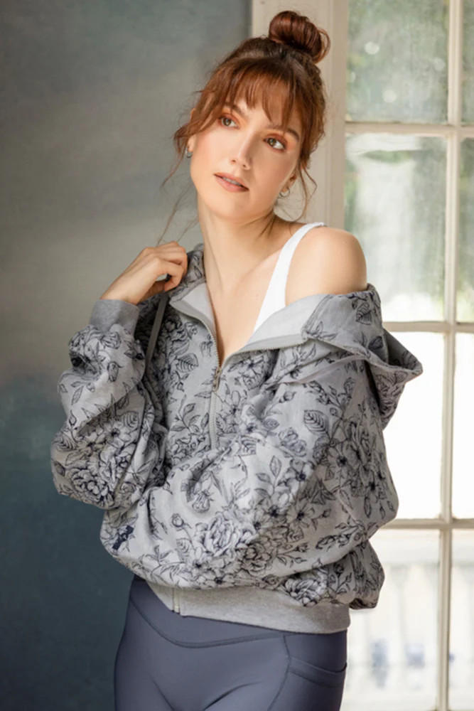 Airlight Zip Cloud Hoodie - Heather Rose | POPFLEX