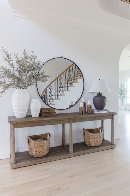Console table styling with our new olive stems from Pottery Barn! 

#LTKstyletip #LTKsalealert #LTKhome