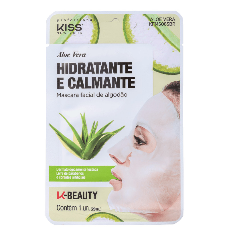 Kiss New York Aloe Vera Hidratante e Calmante
             - Máscara Facial 20ml | Beleza Na Web (BR)