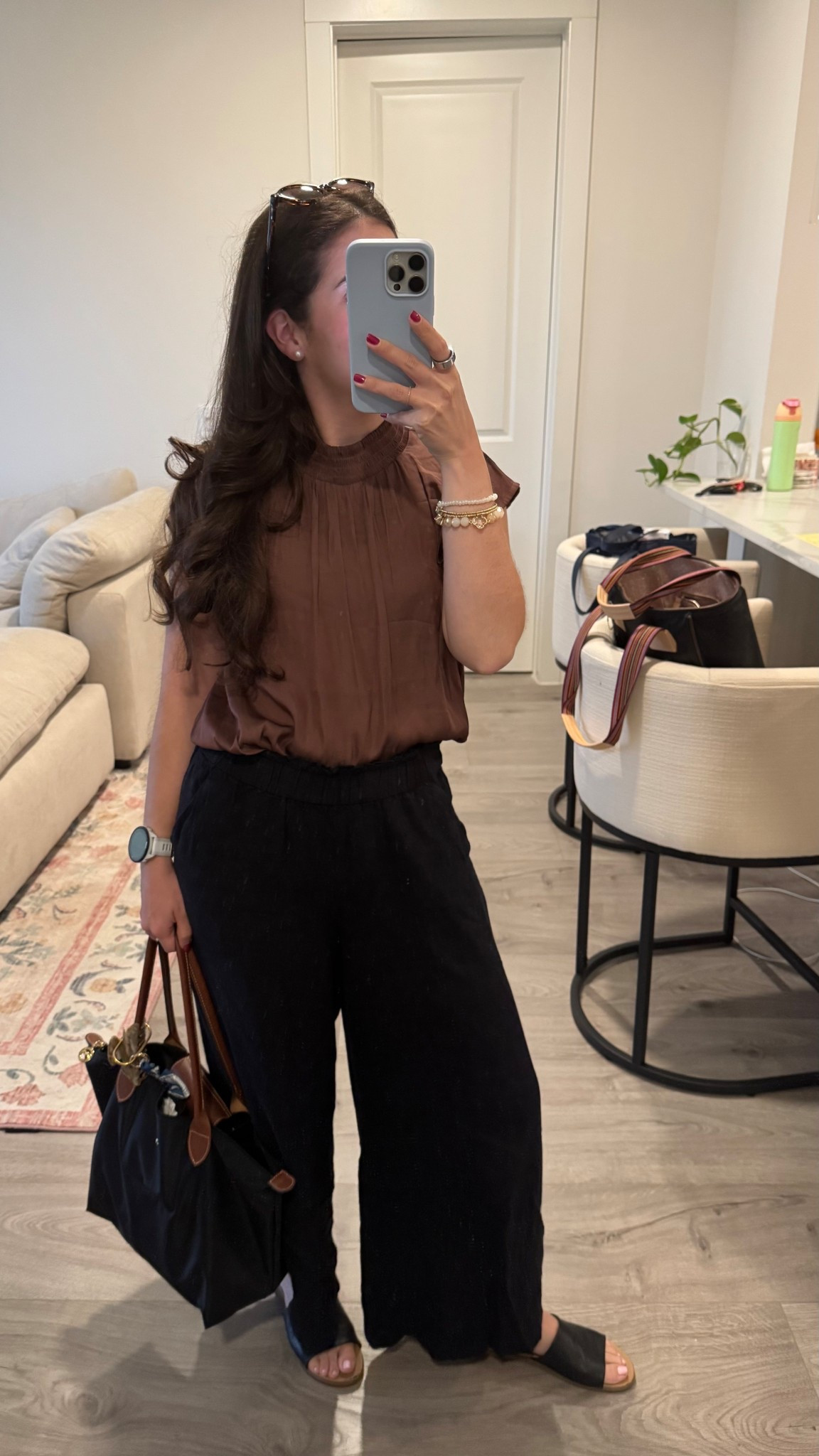 Office OOTD 🤎
My top is old from a local boutique but I’m linking a few similar ones. 

#LTKWorkwear #LTKPetite
