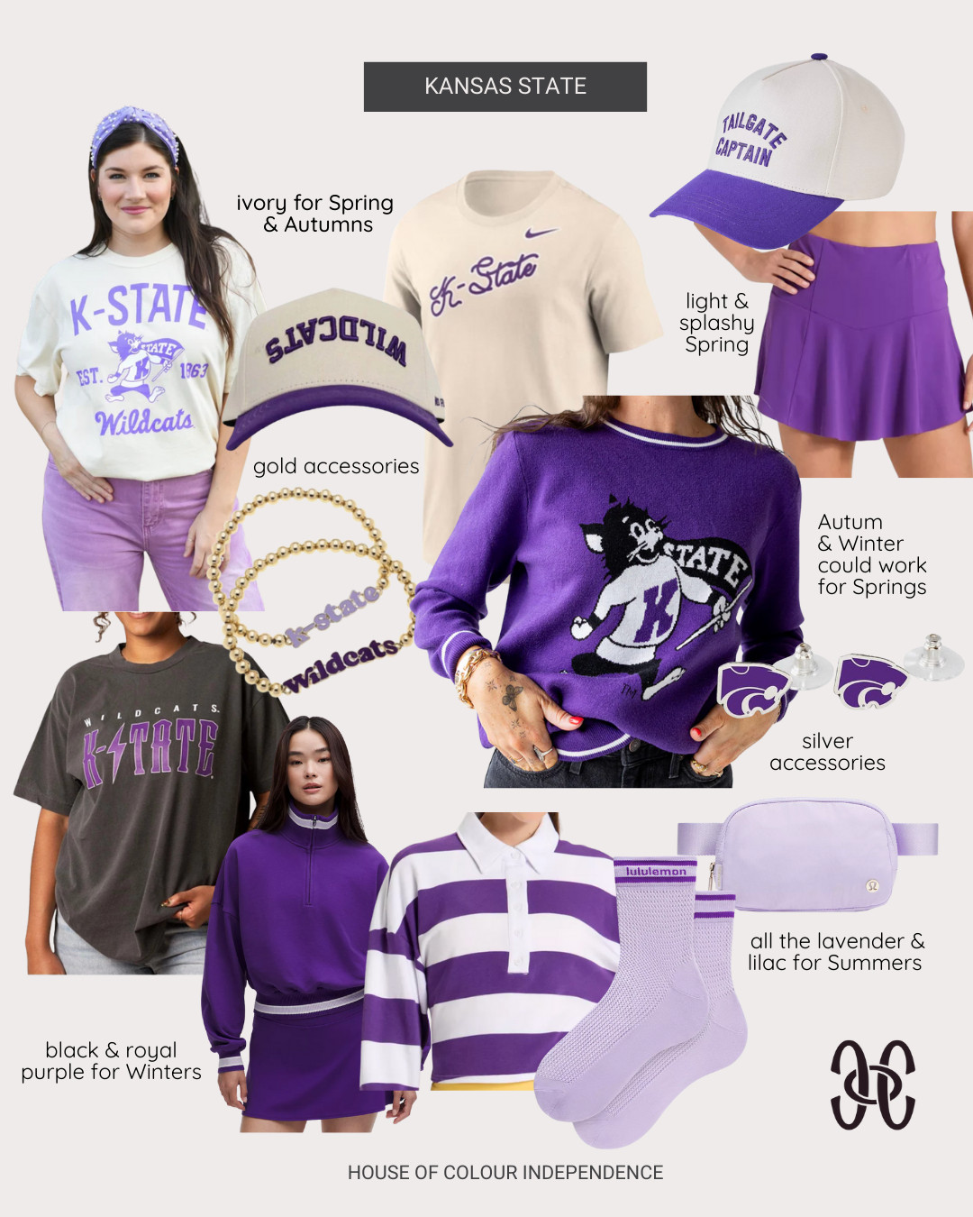Celebrate your Kansas State Wildcast in style all season long. 

The ivory K-State shirt in the upper left corner is from Mesa boutique. 

#footballseason #tailgate #hocsummer #hocautumn #hocwinter #hocspring #kstate #ksu 

 

#LTKActive #LTKStyleTip