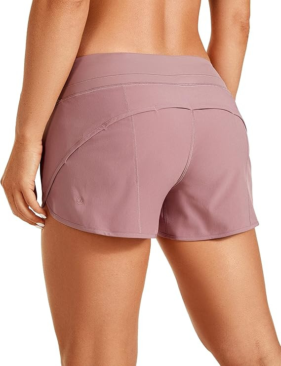 CRZ YOGA Women's Quick Dry Workout Running Shorts Mesh Liner - 2.5'' Drawstring Sport Gym Athleti... | Amazon (US)