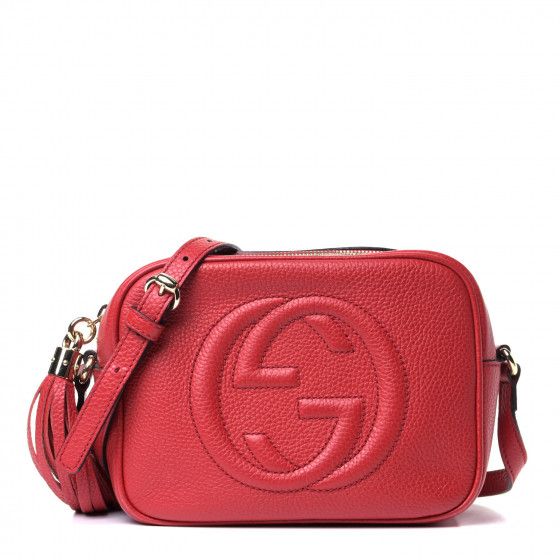 GUCCI Pebbled Calfskin Small Soho Disco Bag Tabasco Red | FASHIONPHILE | Fashionphile
