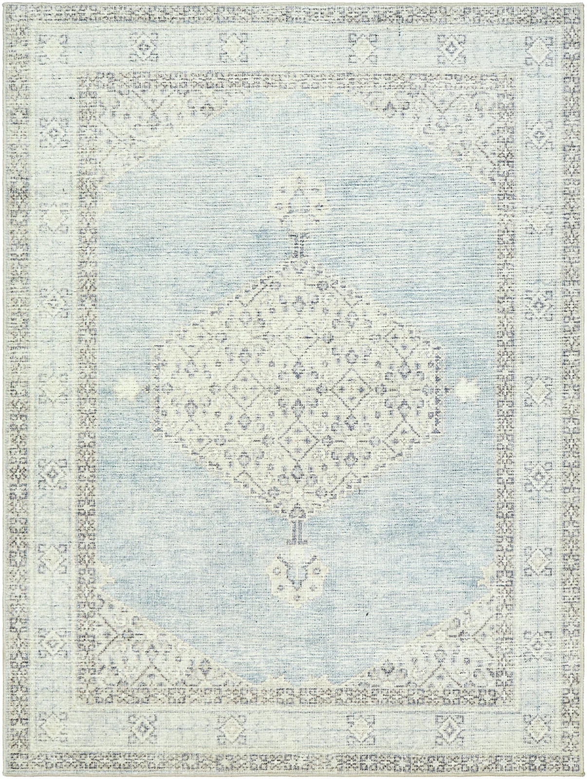 Becki Owens x Livabliss Lila Oriental Dusty Blue Area Rug | Wayfair North America