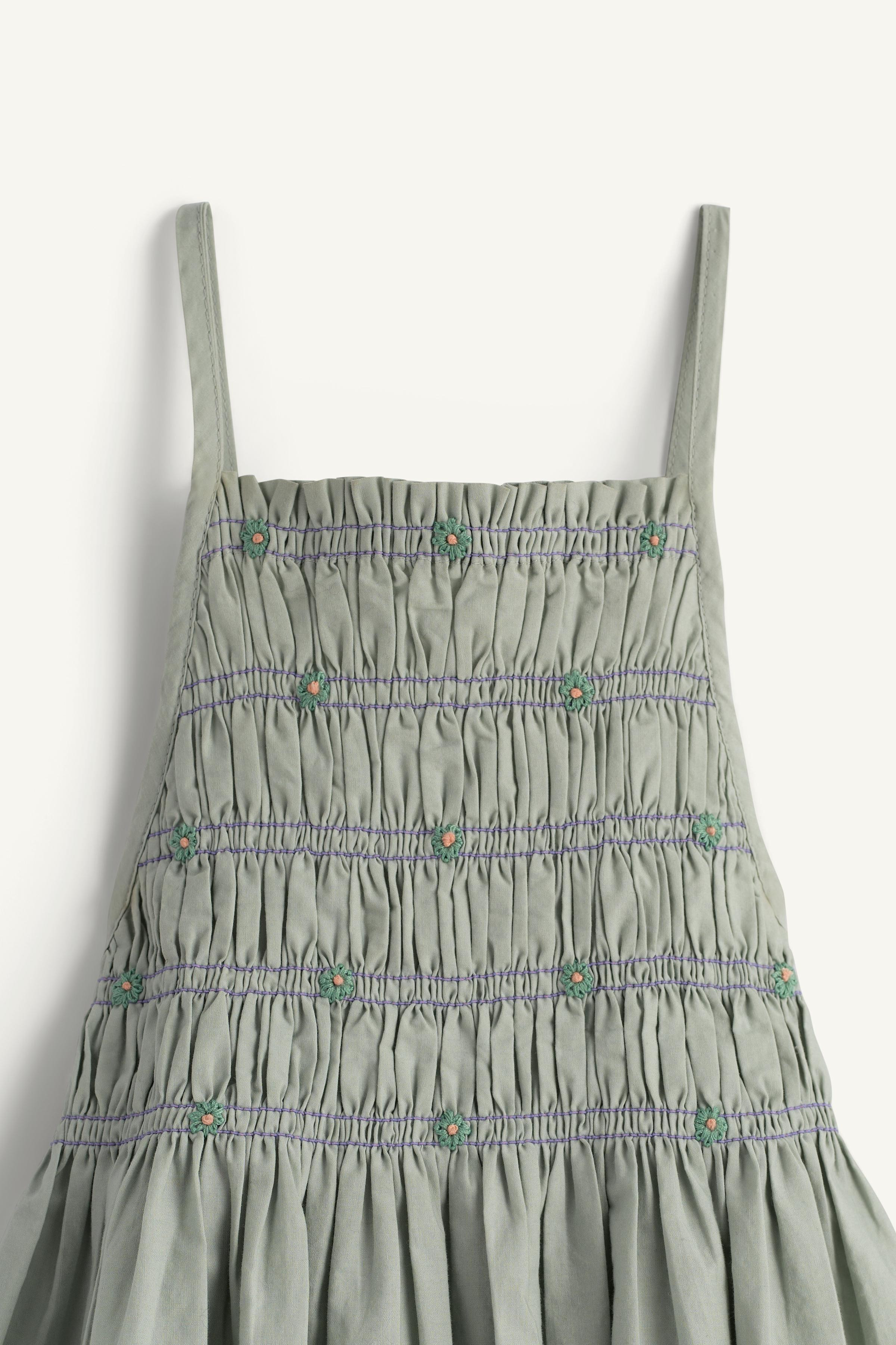 LIMITED EDITION EMBROIDERED FLORAL PINAFORE DRESS | Zara US