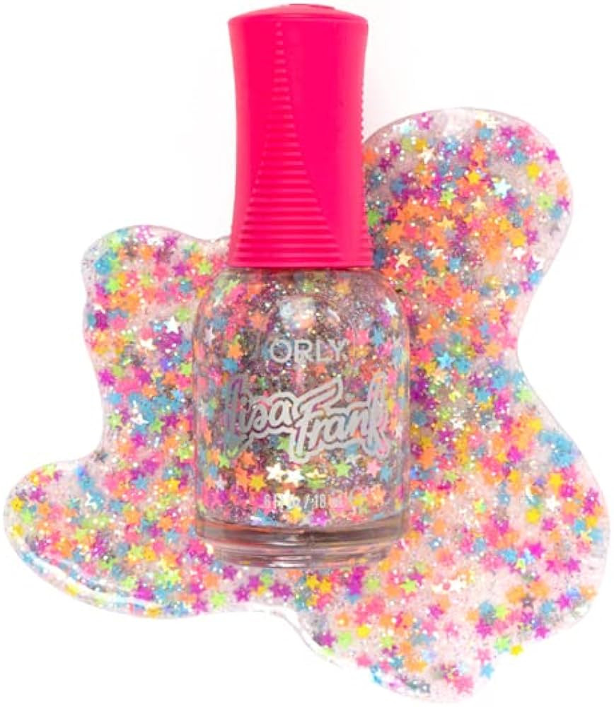 Orly® x Lisa Frank® Nail Polish Toppers | Shimmer and Glitter Nail Polish Can Be Worn Alone or ... | Amazon (US)