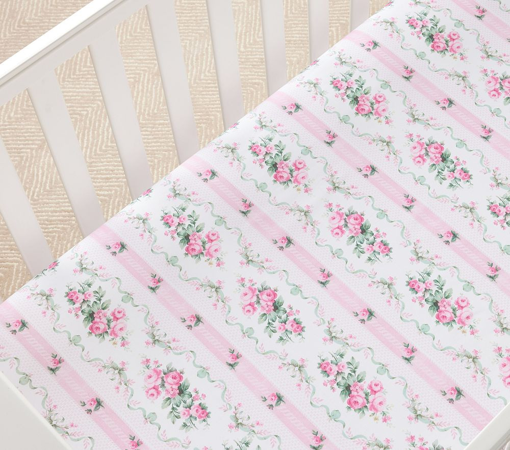 LoveShackFancy Dreamy Days Organic Crib Fitted Sheet | Pottery Barn Kids