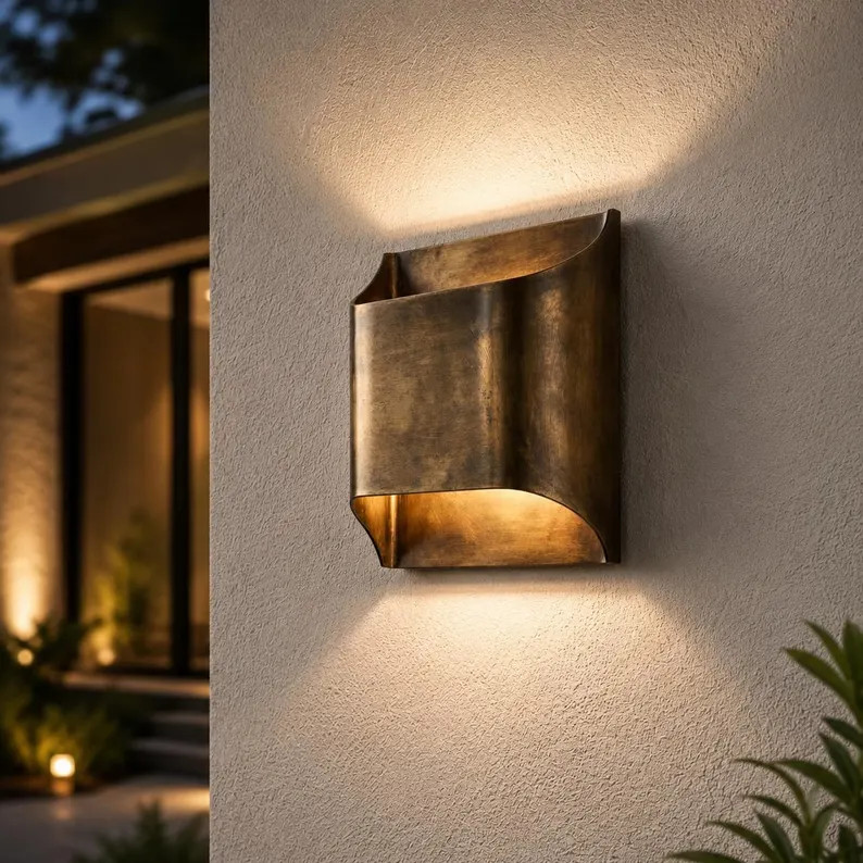 wall sconce brass mid century 2-light Indoor wall lamp fixture light black patina | Etsy (Global)
