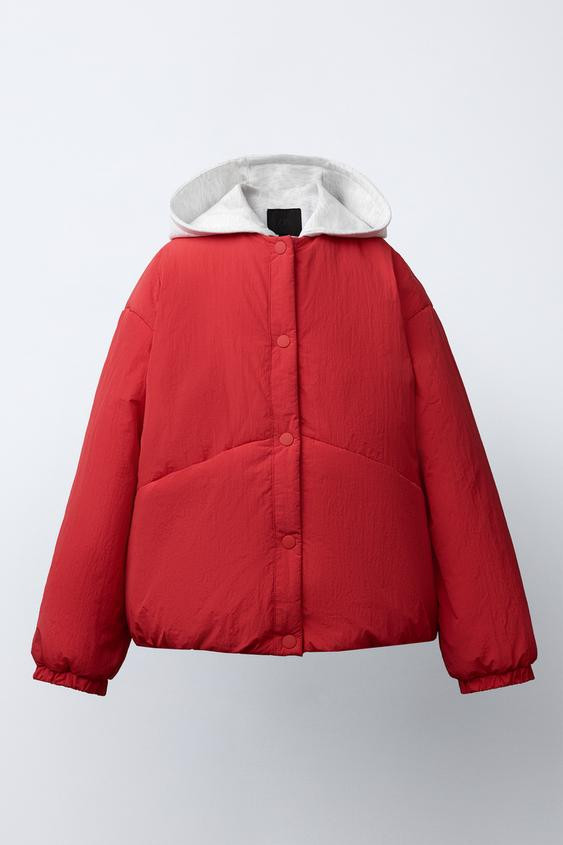 HOODED PUFFER JACKET WITH FLEECE LINING | Zara FR