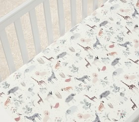 Safari Organic Cotton TENCEL™ Crib Fitted Sheet | Pottery Barn Kids