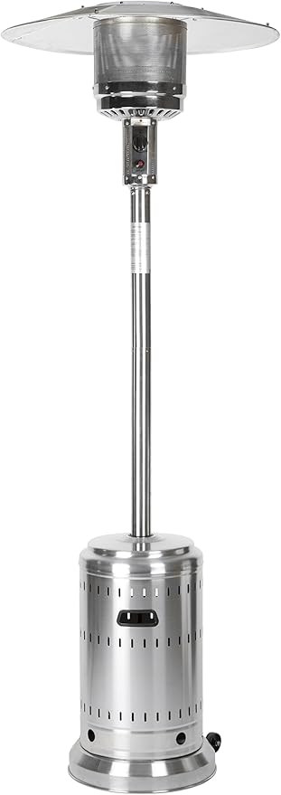 Amazon Basics 46,000 BTU Outdoor Propane Patio Heater with Wheels, Commercial & Residential - Sta... | Amazon (US)