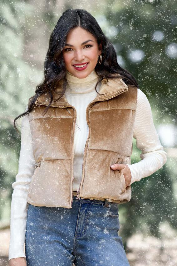 Gold Puffer Vest | Cato Fashions