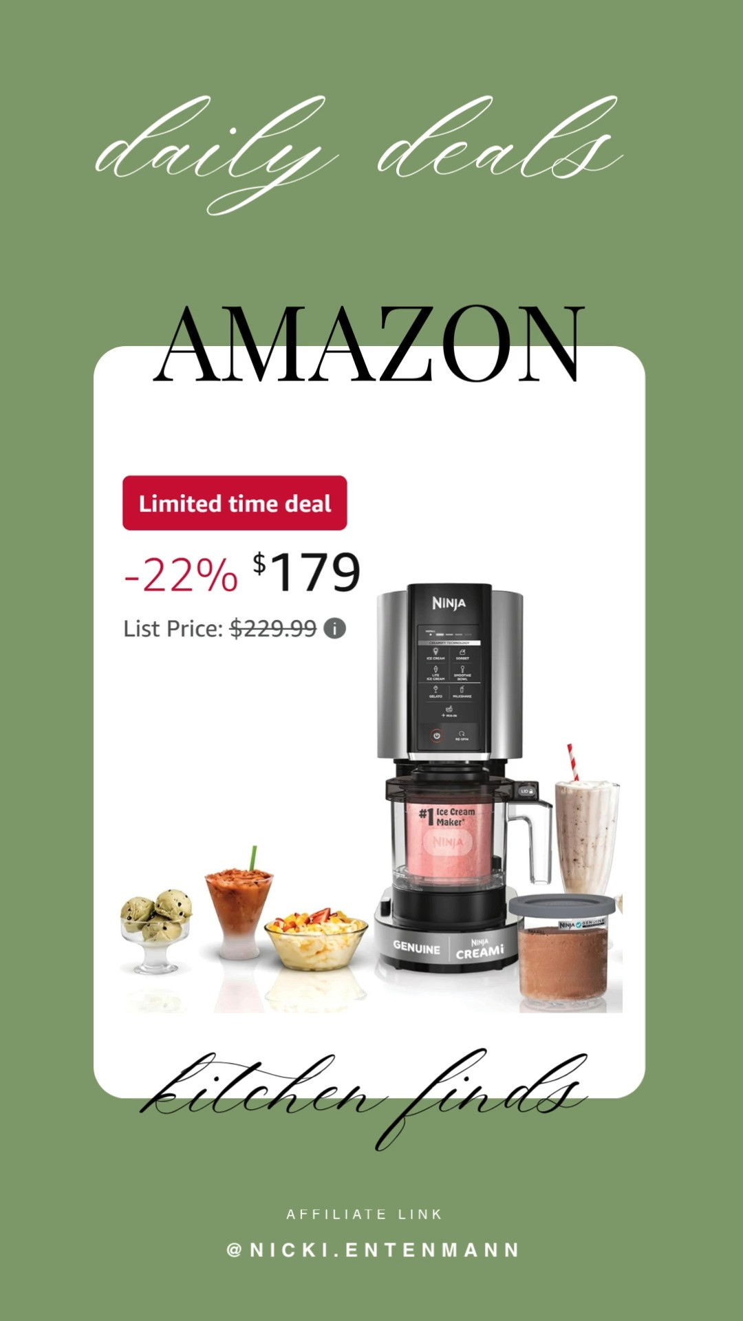 This Ninja NC301 CREAMi ice cream maker brings cheerful fun and effortless flavor to everyday desserts with modern flair. #NinjaCREAMi #IceCreamMaker #KitchenEssentials #DessertTime #DailyTreats #LifestyleGear #ModernLiving #HomeCooking #SweetMoments #FoodieFavorites 🍨✨🎉
 

 #LTKdayinmylife #LTKHome #LTKSaleAlert