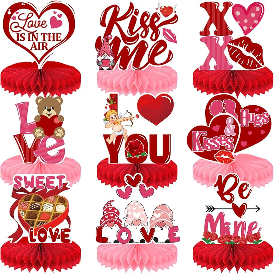 Valentines Day Decorations, Valentines Day Centerpiece for Valentines Day Table Decorations, Hear... | Amazon (US)