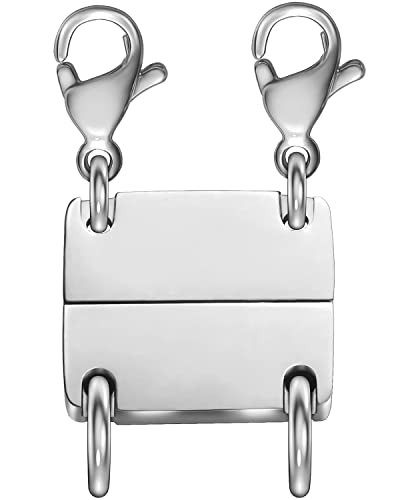 OHINGLT Layered Necklace Clasp 18K Gold and Silver Necklace Separator for Layering, Multiple Necklace Clasps and Closures for Women | Amazon (US)