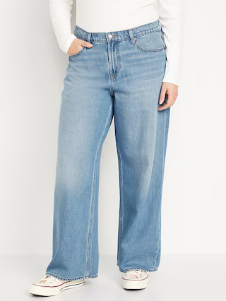 Mid-Rise Baggy Wide-Leg Jeans for Women | Old Navy (US)