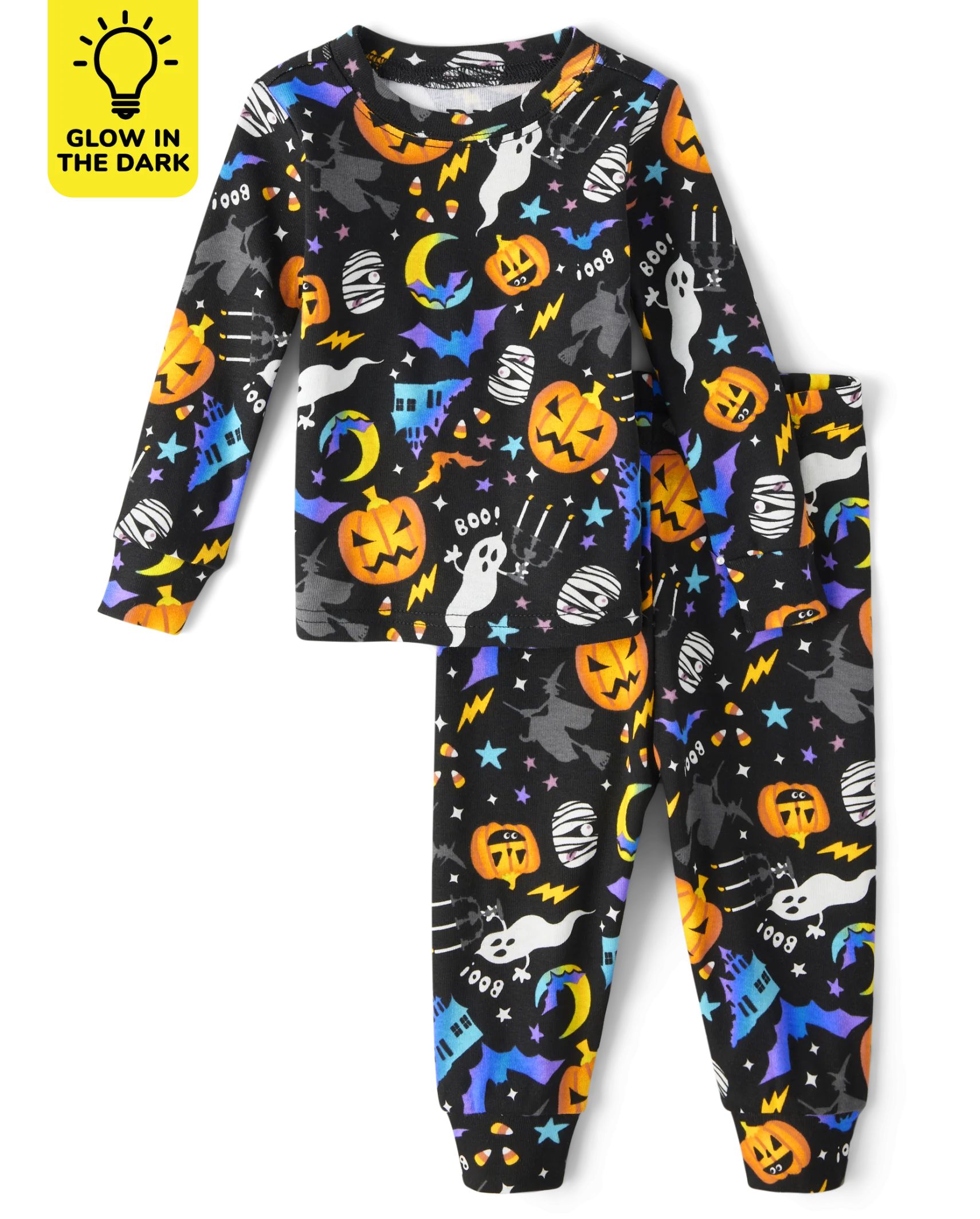 Unisex Baby And Toddler Matching Family Glow Halloween Snug Fit Cotton Pajamas - black | The Children's Place