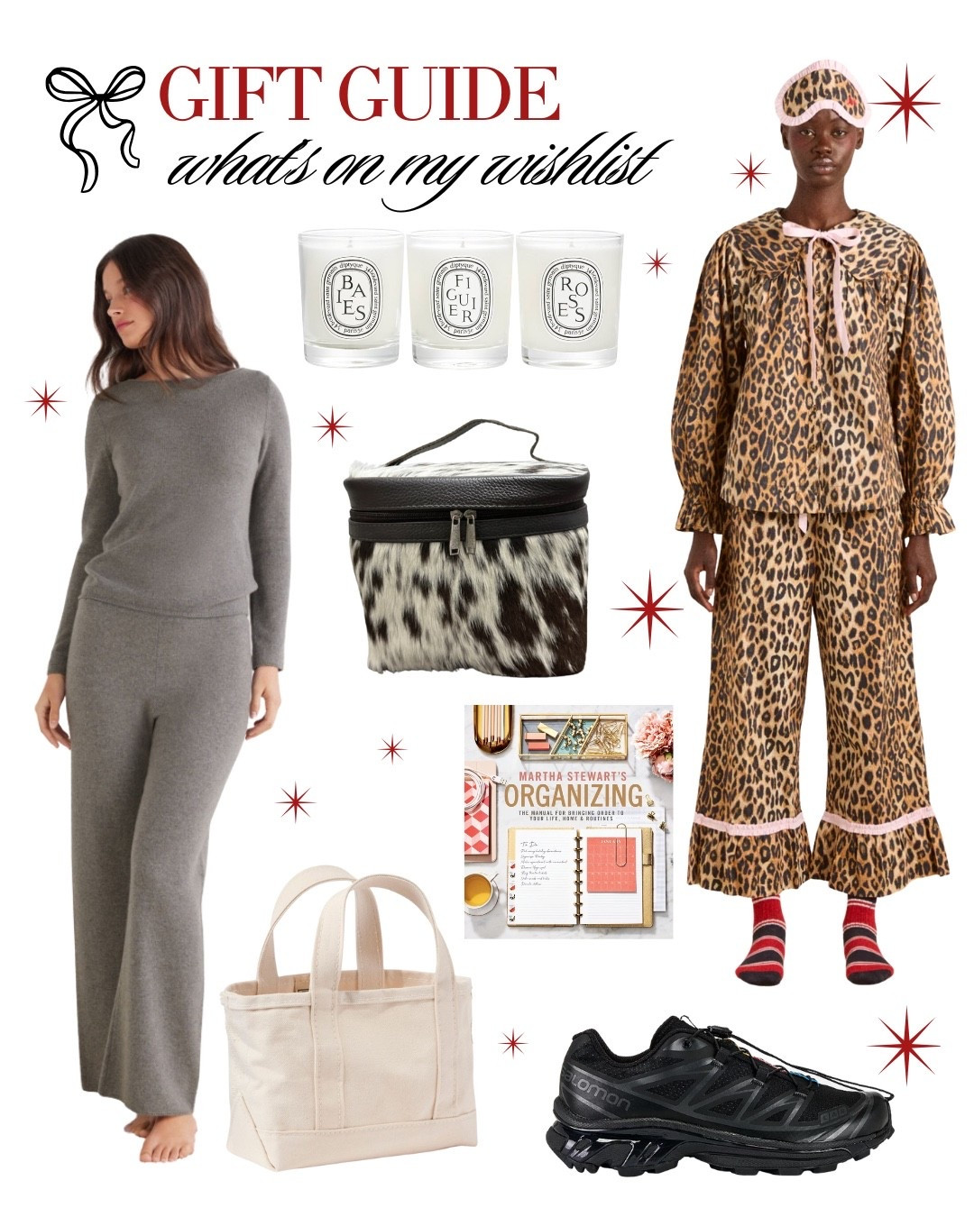 GIFT GUIDE: what's on my wishlist for the holidays this year! cute pajamas, salomon sneakers, and more favs. save this for inspo!! 🎄 ✨ 

#LTKGiftGuide #LTKHoliday